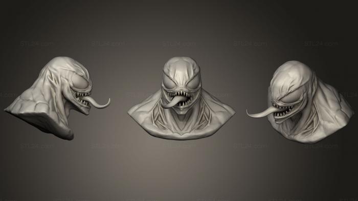 Figurines heroes, monsters and demons (Venom Head Sculpt, STKM_1567) 3D models for cnc